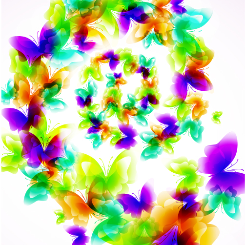 butterflies background modern colorful sparkling decor