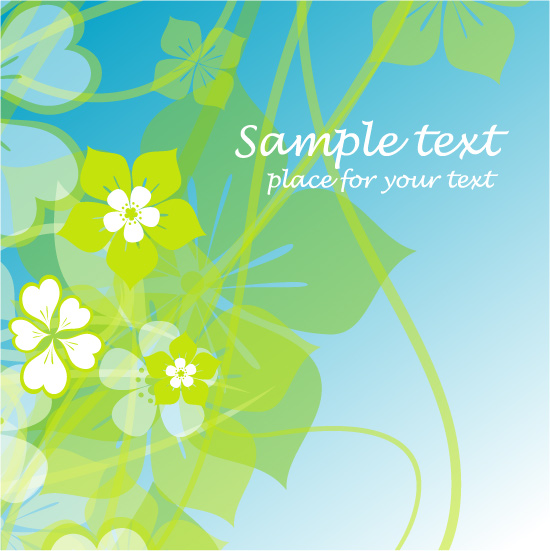 floral background template modern bright colored flat blurred