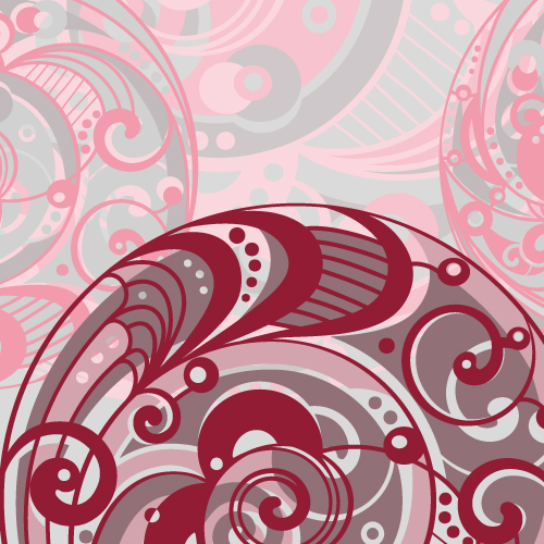 abstract pattern template retro curves decor