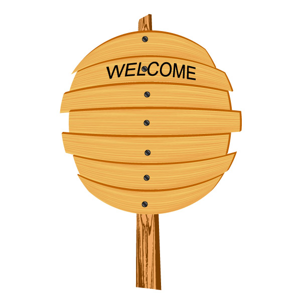 welcome signboard template classic wooden decor