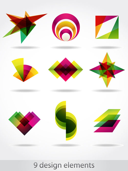 logo templates modern colorful geometric shapes