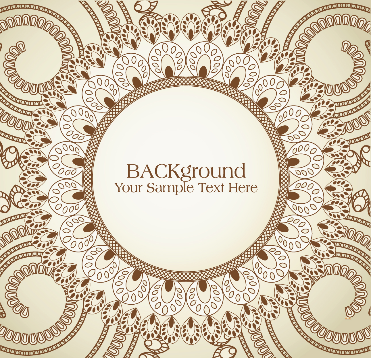 decorative background elegant retro european circle curves design