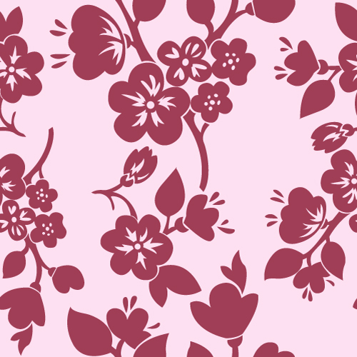 flowers pattern classic flat dark decor