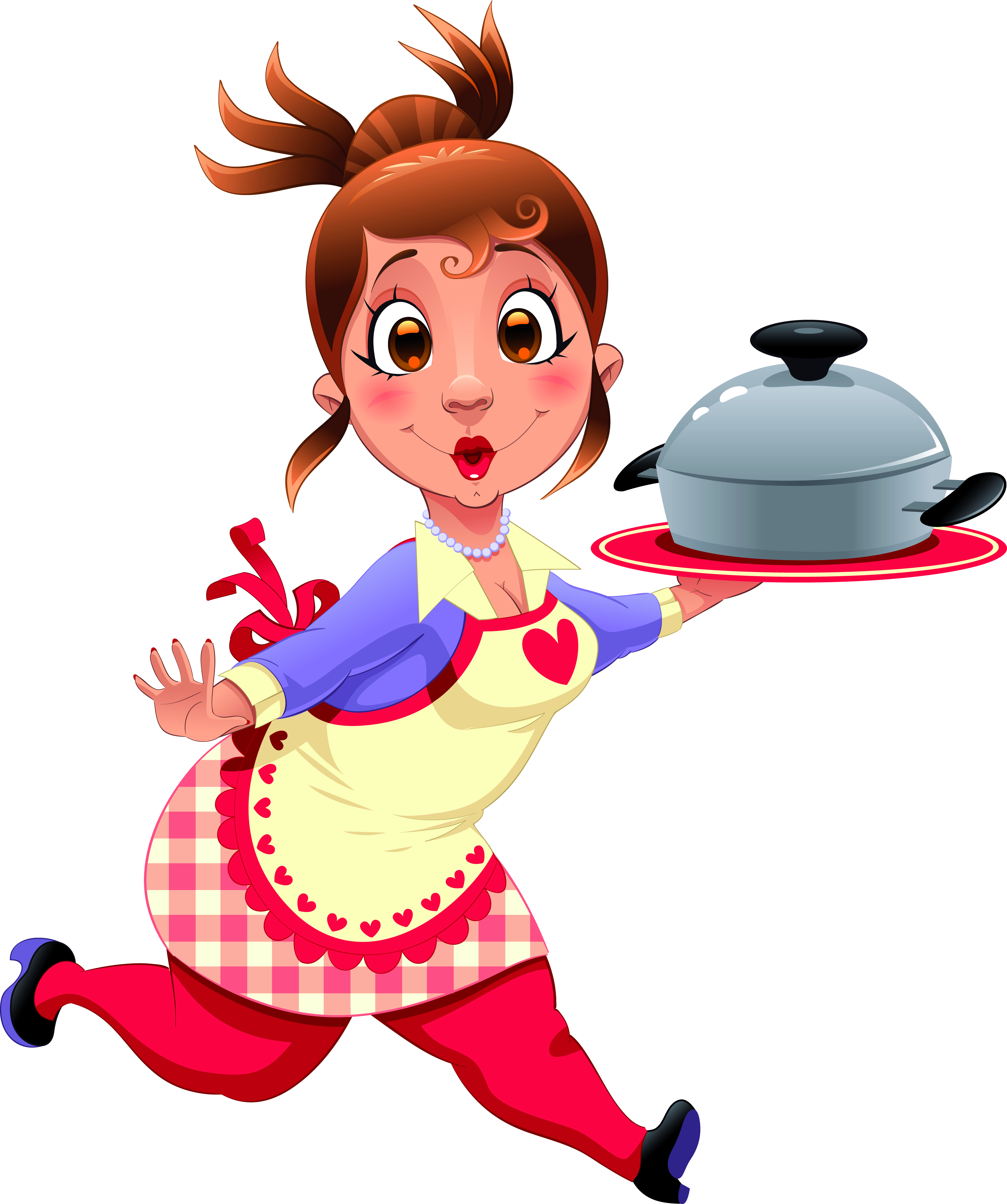 waitress icon funny cartoon character motion design