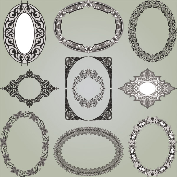 decorative frame templates elegant european classic shapes