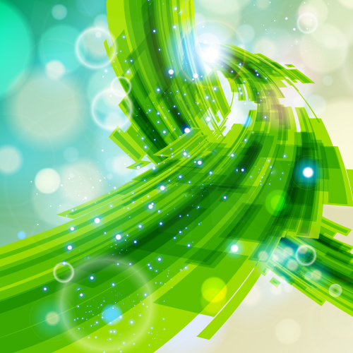 technology background sparkling modern dynamic green bokeh decor