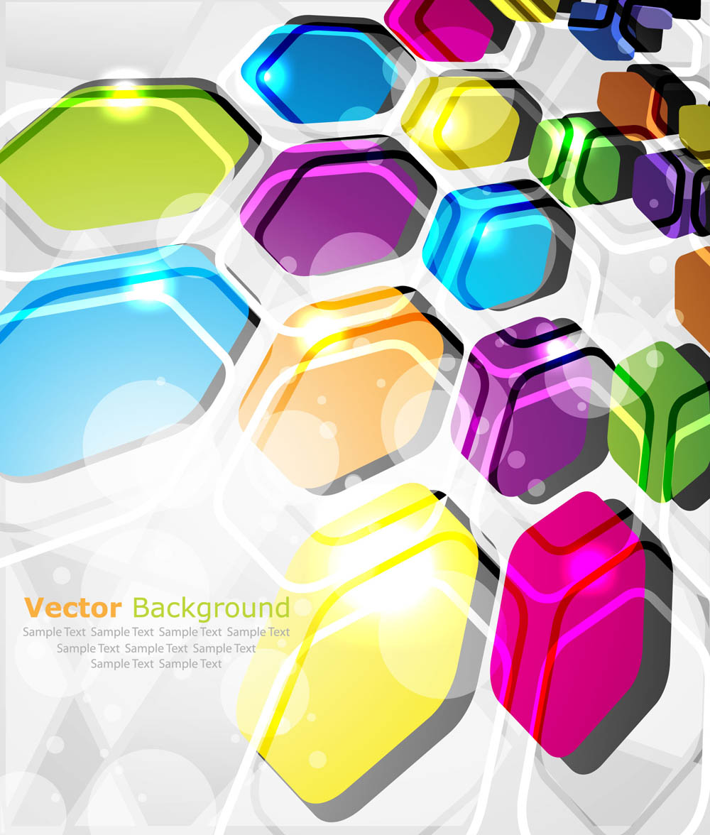 decorative background shiny modern colorful polygonal decor