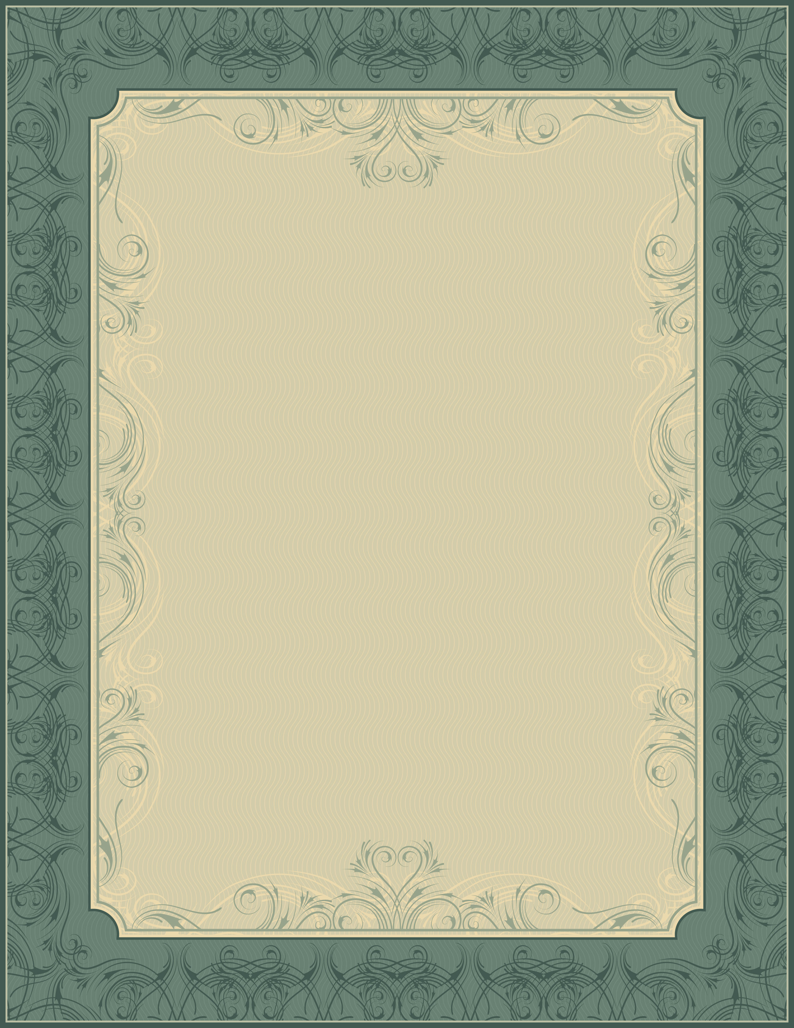 certificate border template elegant retro european seamless decor