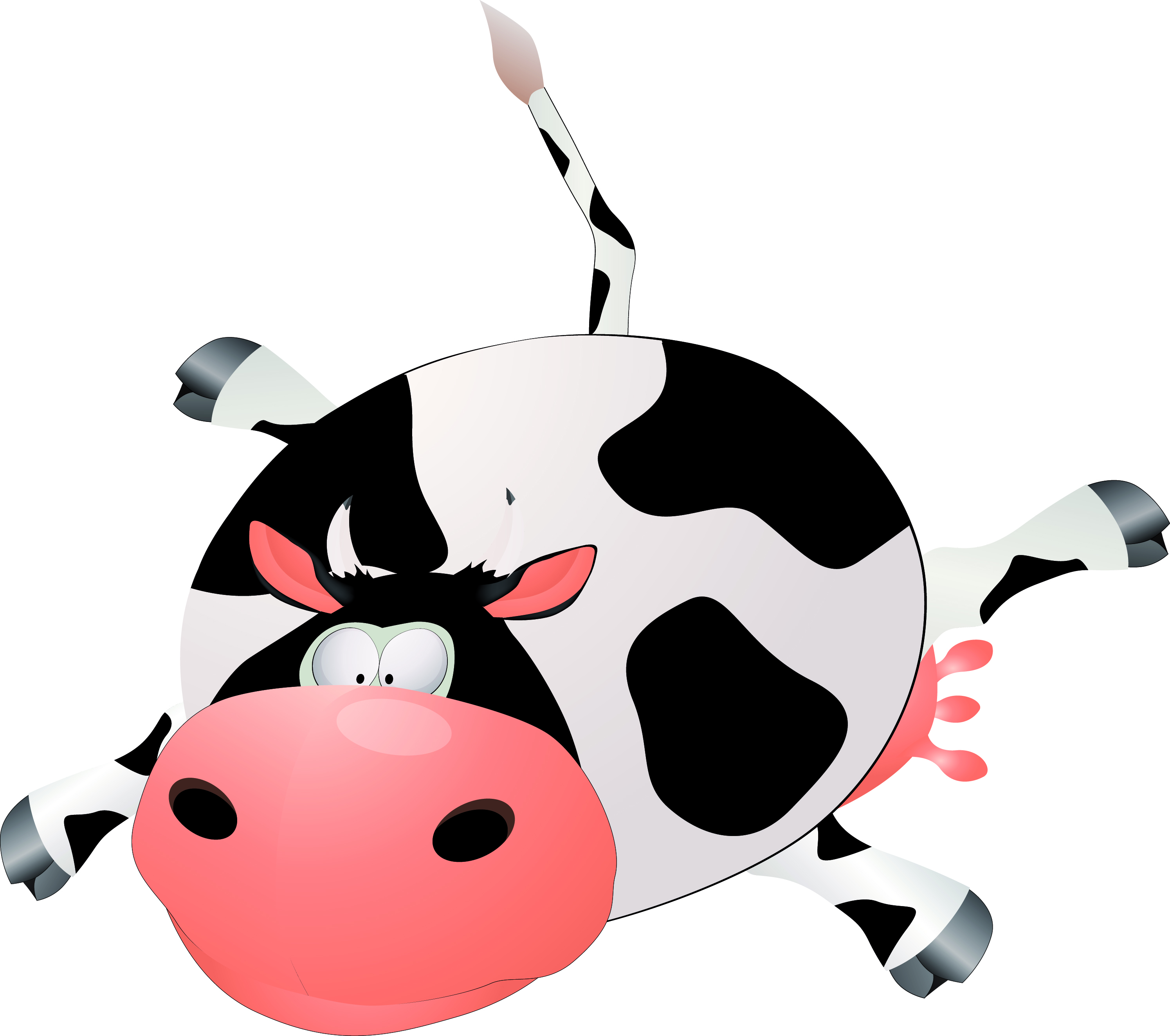 milk cow icon funny cartoon sketch