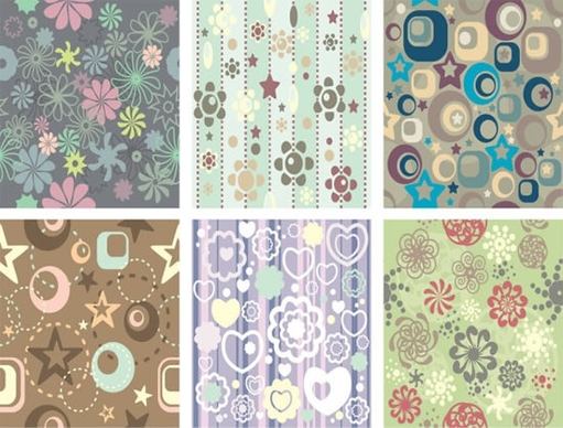 decorative pattern templates colorful classic flat decor