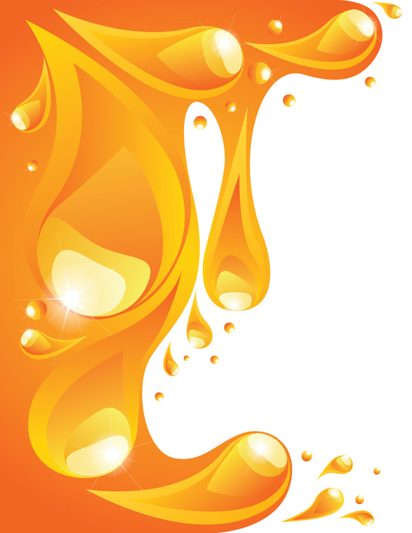 water droplets background modern shiny orange decor