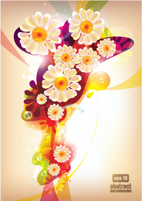 floral background modern colorful gorgeous sparkling decor