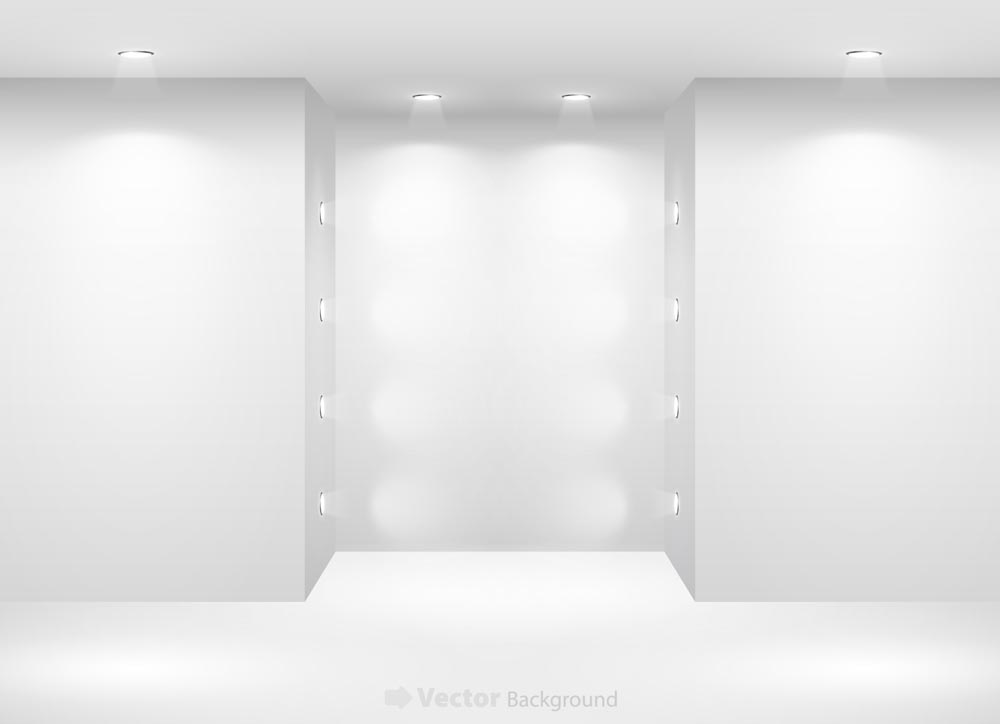 gallery template elegant shiny modern white lights decor