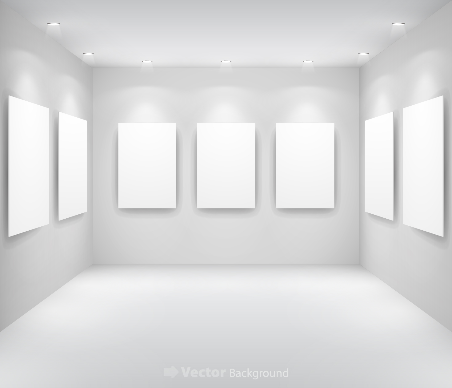 gallery decor template 3d sketch luxury bright decor