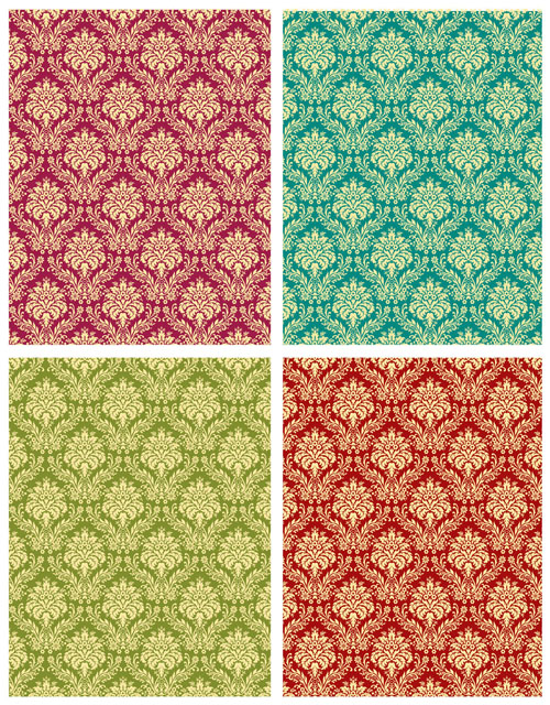 decorative pattern templates retro flat repeating decor