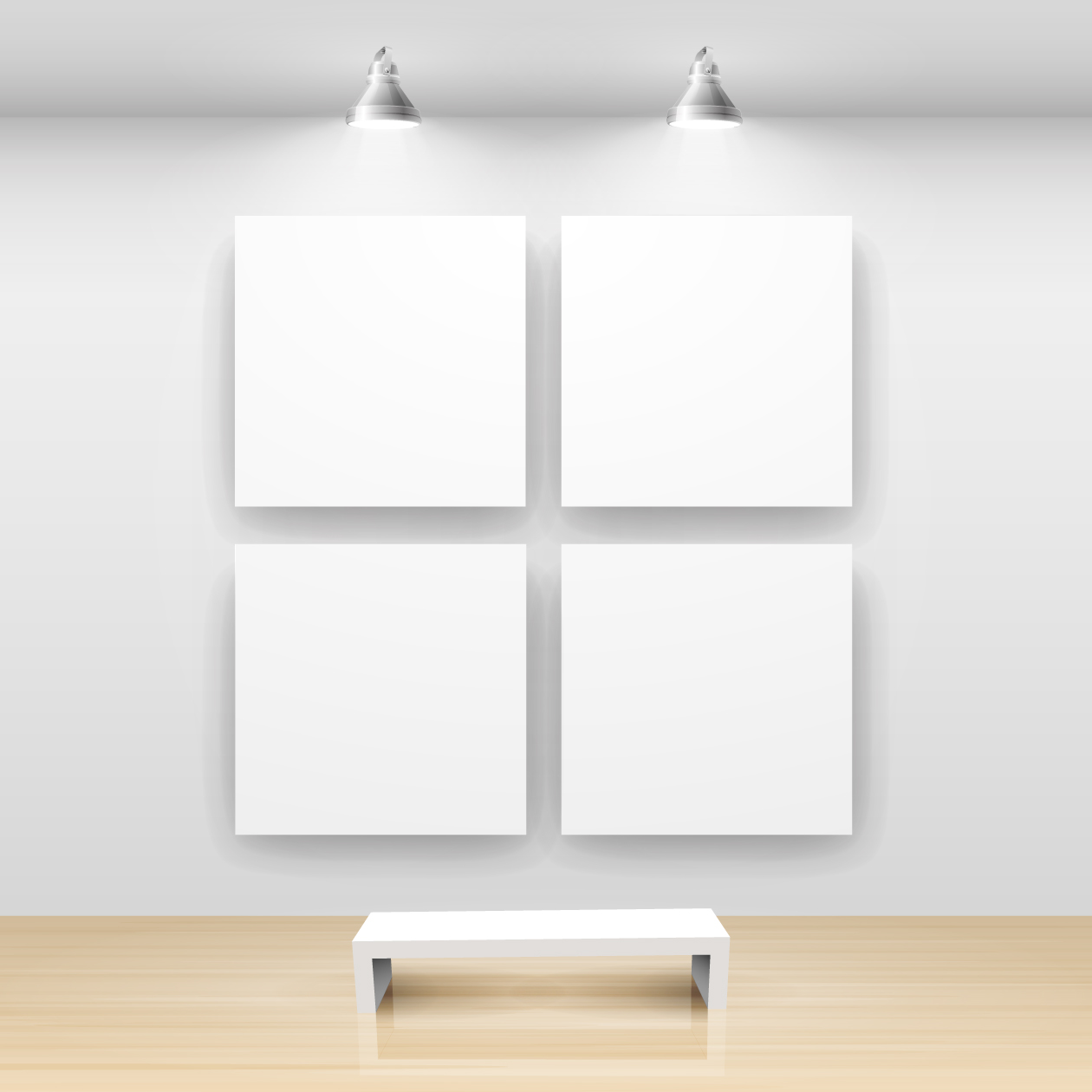 gallery room template elegant bright white decor