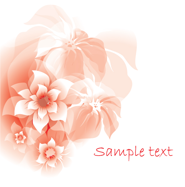 card background blooming flora decor blurred design