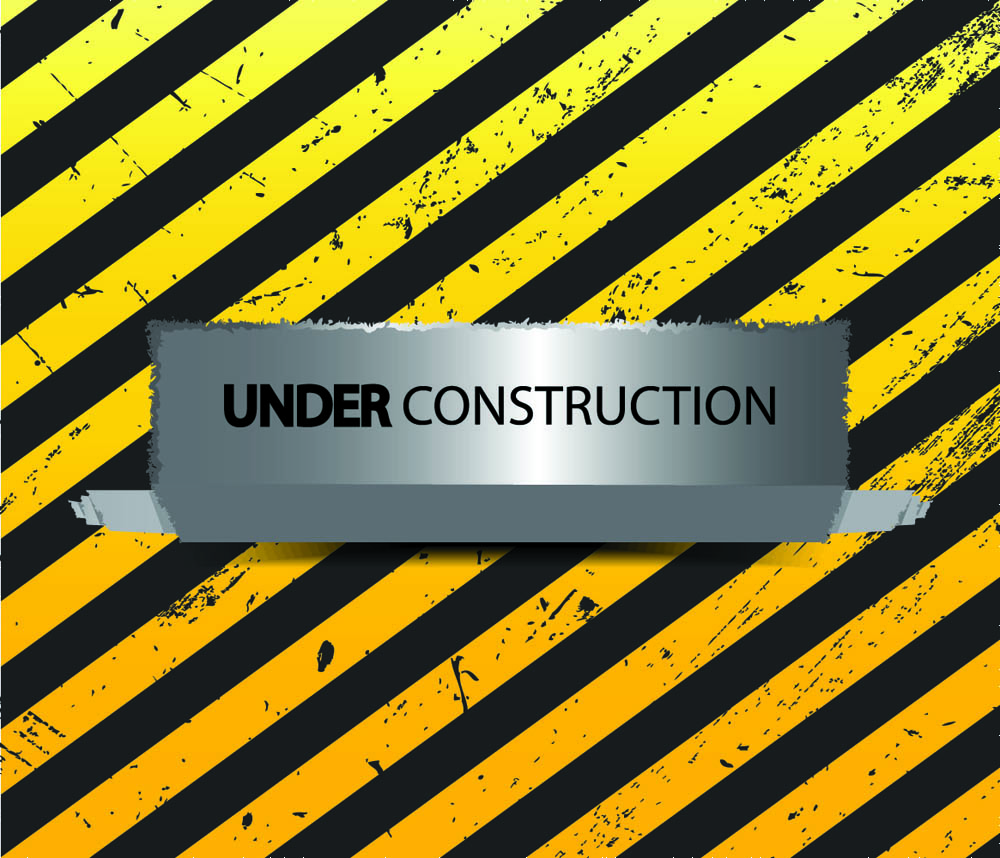 construction warning background grunge yellow stripes ragged paper