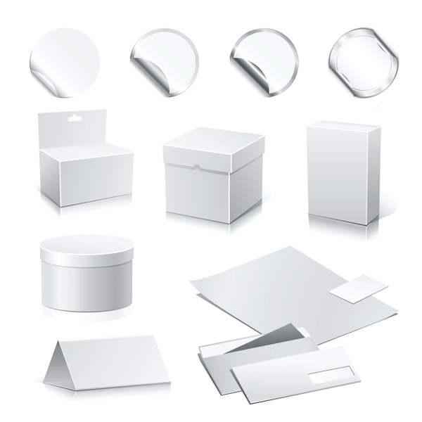 packing design elements shiny grey modern 3d sketch