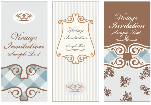 wedding card templates elegant decor vintage design