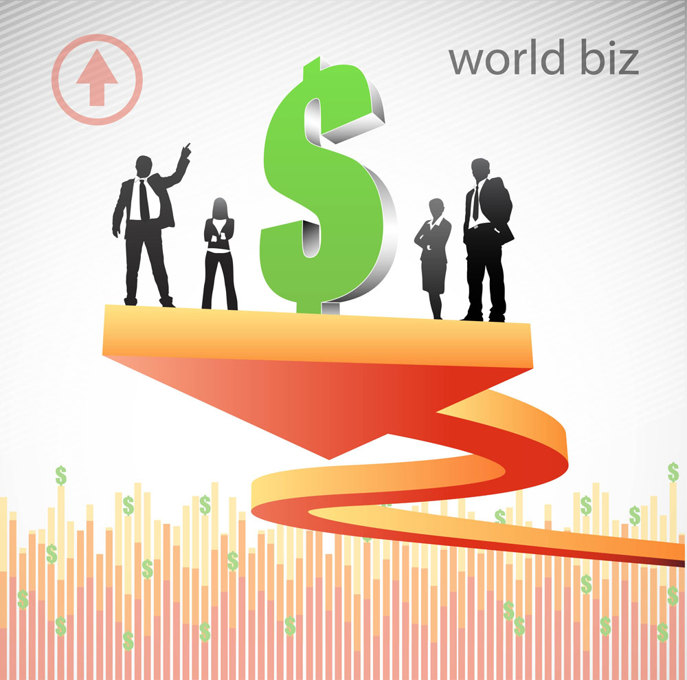 business background currency emblem 3d decor