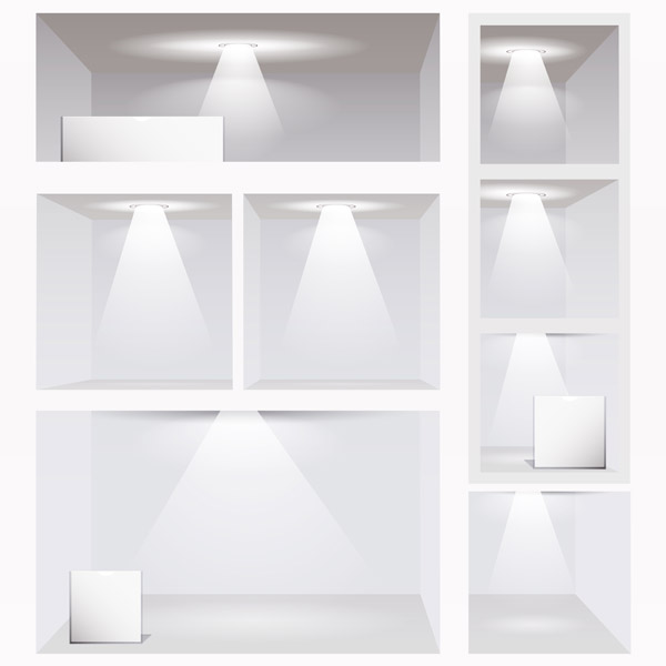 gallery light template modern bright 3d sketch