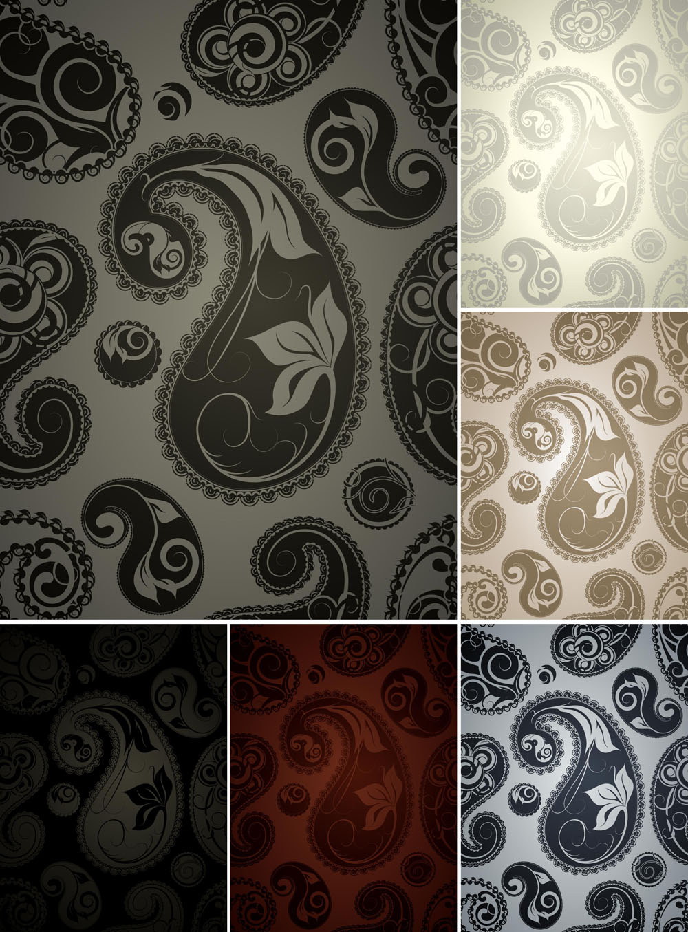 decorative patterns dark traditional retro swirled leaf sketch