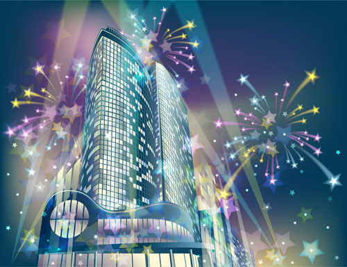 city festive background eventful sparkling modern decor