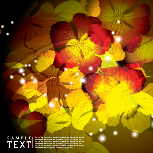 flower background modern sparkling colorful dark decor