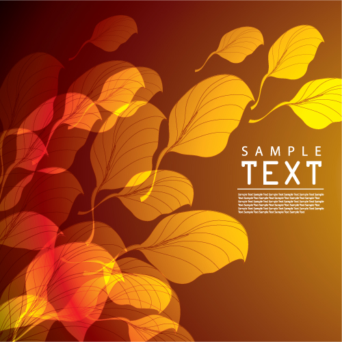 leaves background modern transparent design