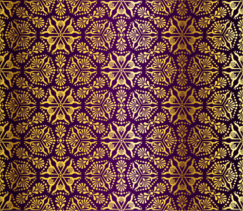 decorative pattern template dark traditional flat floras design