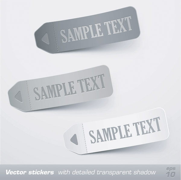 note tags templates modern 3d sketch horizontal design