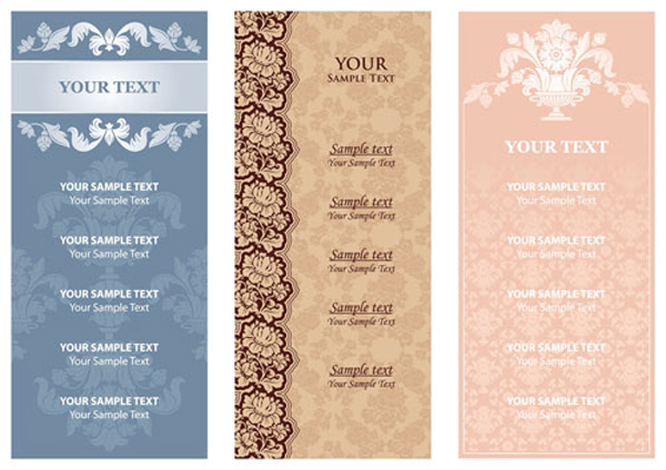 restaurant menu template classic vertical design elegant floral