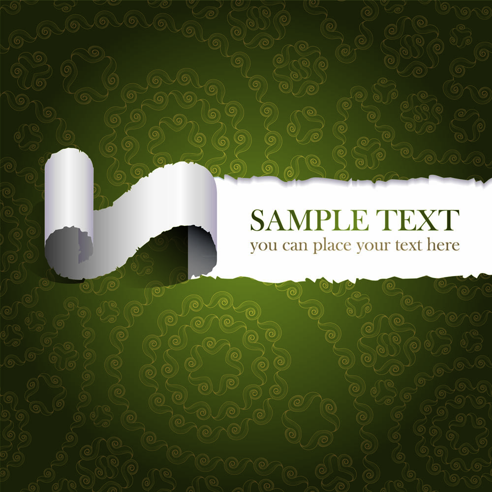 ragged paper background template 3d curled sketch