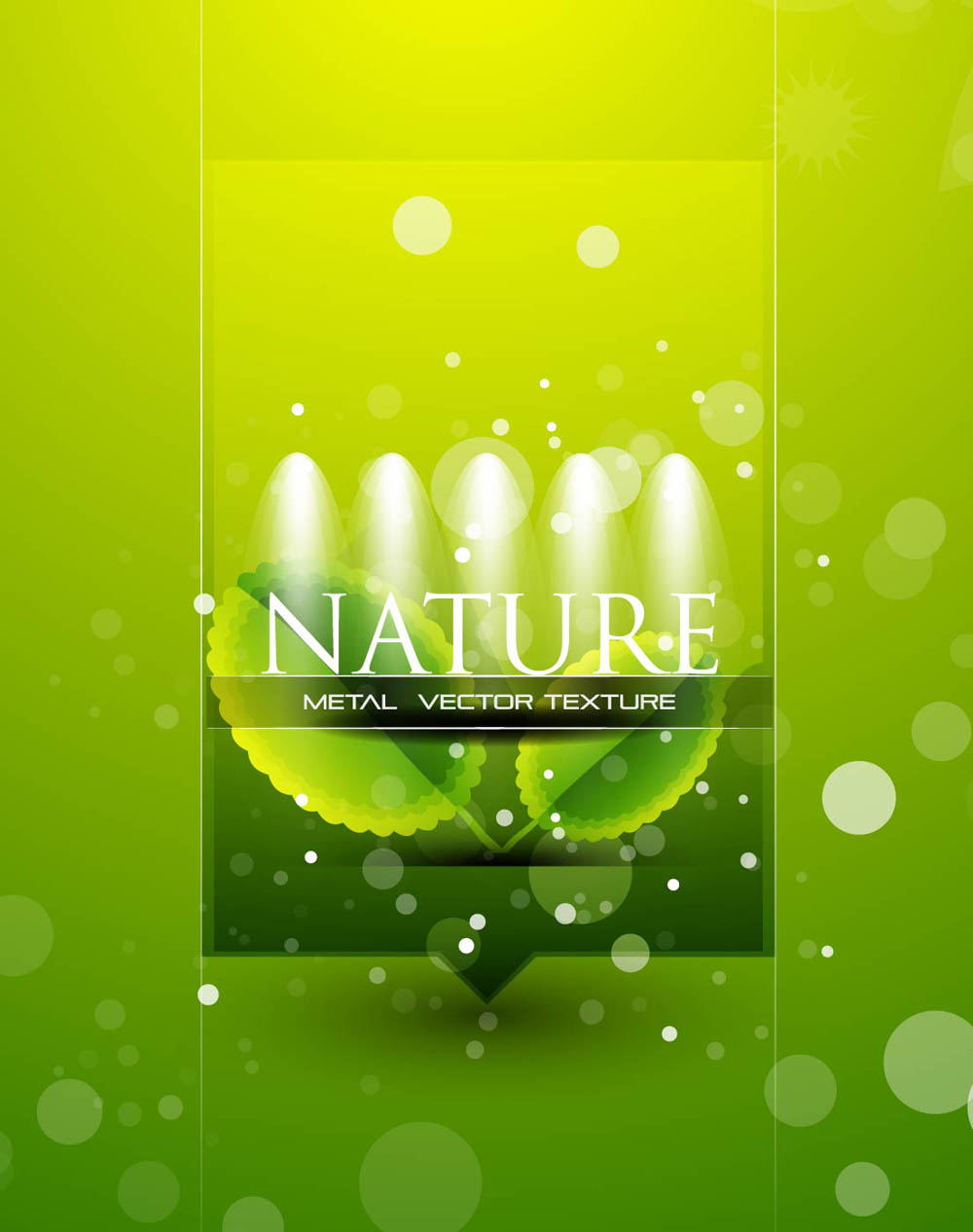 nature banner leaves sketch modern sparkling bokeh decor