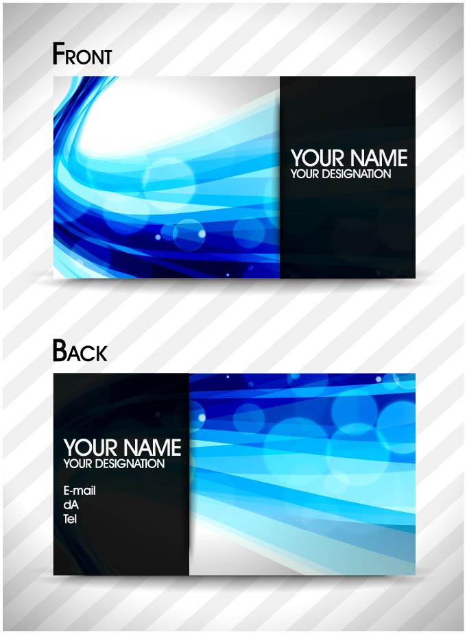 business card templates modern abstract bokeh dynamic decor