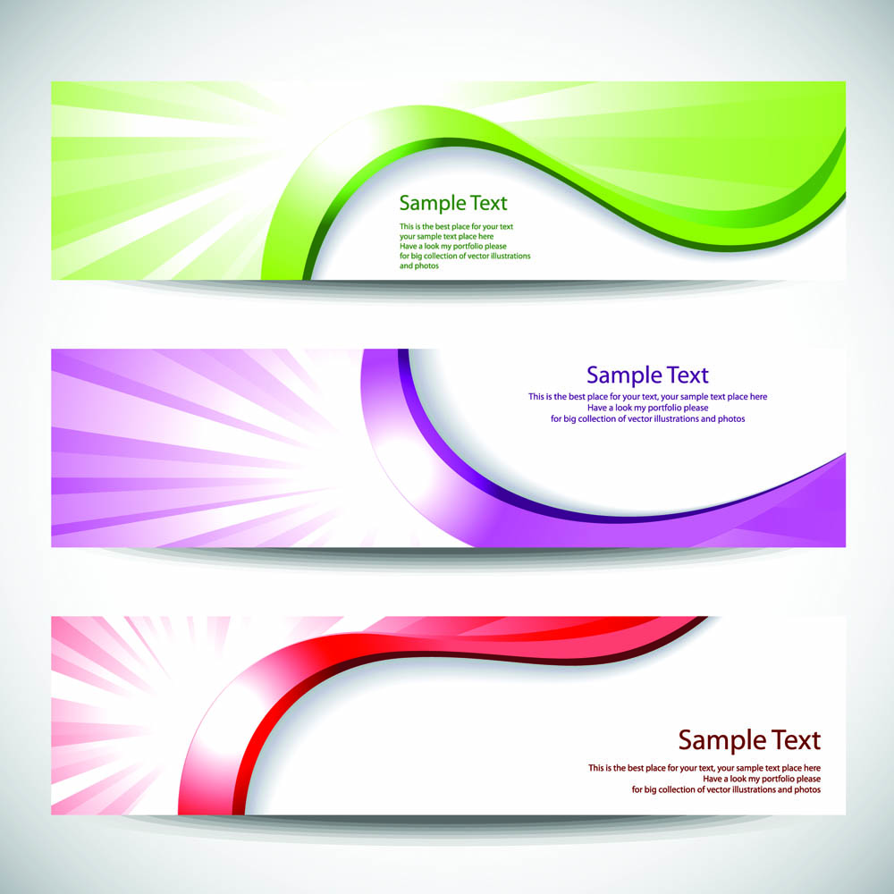 decorative banner templates modern shiny dynamic curves