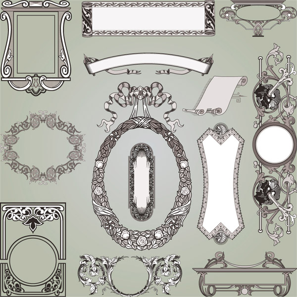 decorative elements templates elegant classical european design