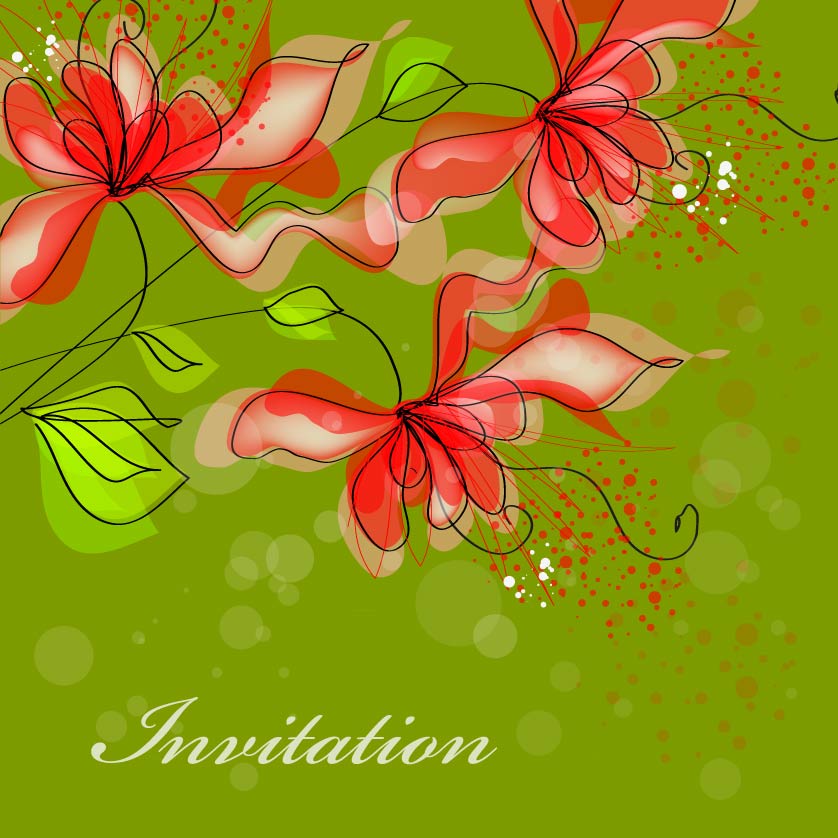 flower background colorful classic flat handdrawn decor