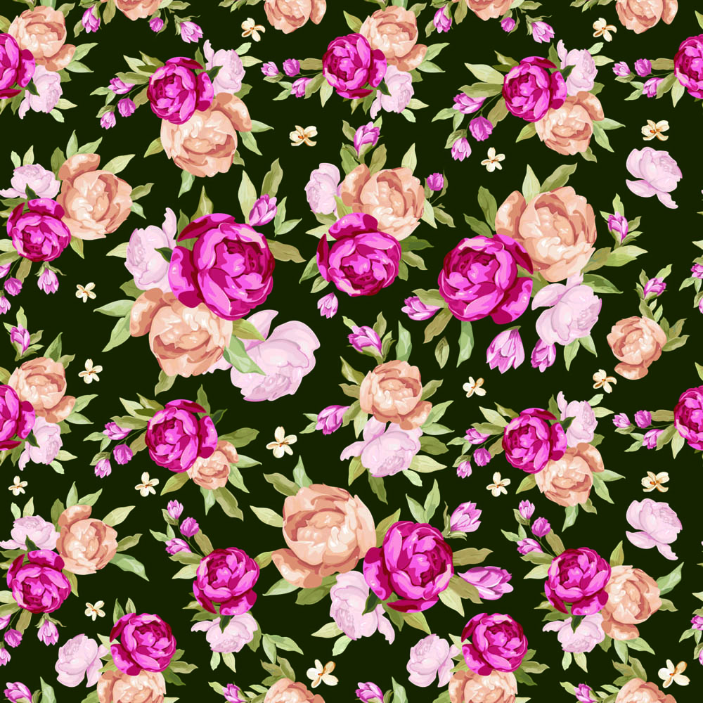 flowers pattern template elegant colorful classical luxuriant design