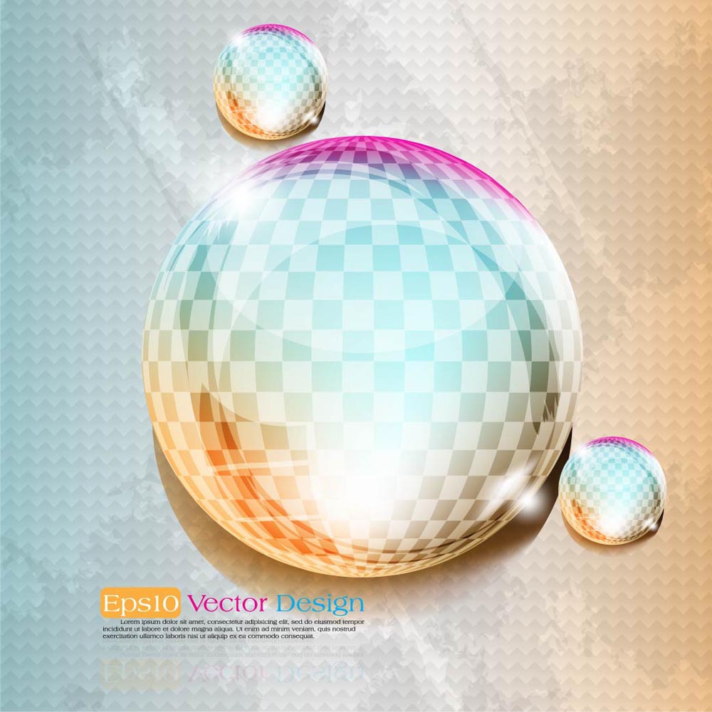 decorative background shiny checkered bubbles 3d