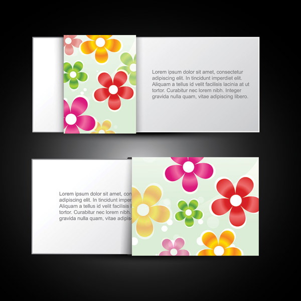 card templates shiny bright colorful petals decor