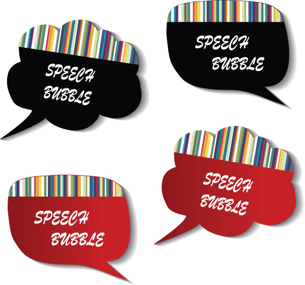 speech bubbles templates modern flat barcode decor