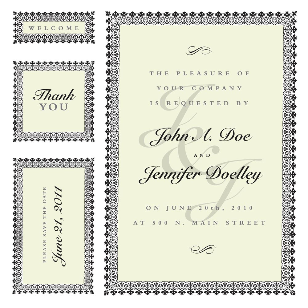 wedding templates elegant classical border decor