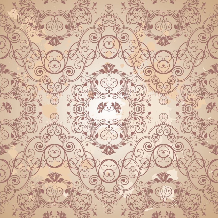 decorative pattern elegant retro european symmetric seamless