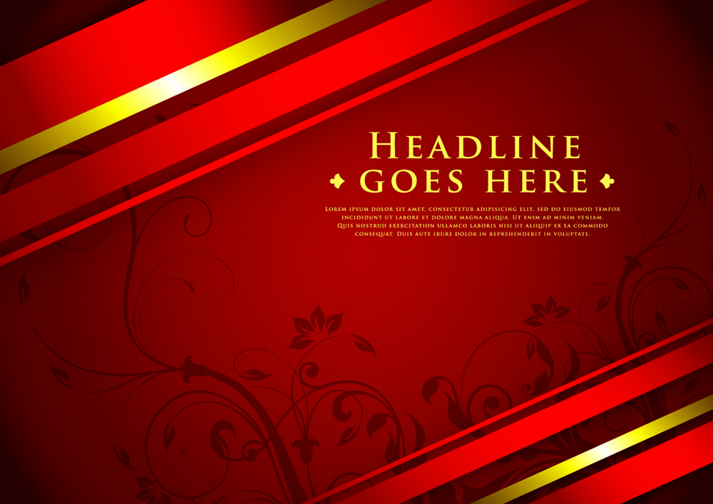 decorative background shiny luxury elegant red golden european