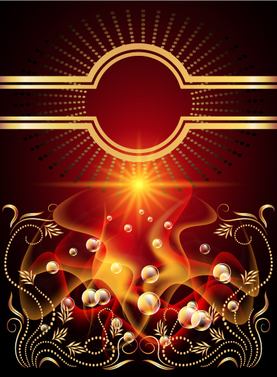 decorative background modern twinkling light flowers dynamic smoke