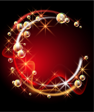 decorative background red golden elegant sparkling dynamic bubbles