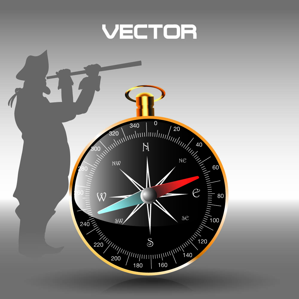 compass advertising background shiny modern design silhouette pilot