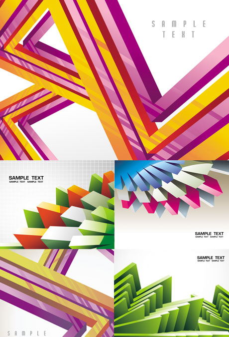 decorative background shiny colorful modern 3d geometric shapes